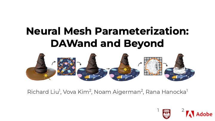 Neural Mesh Parameterization: DA-Wand and Beyond